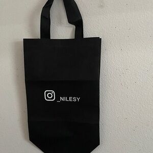 Black Tote Bag with Instagram Logo